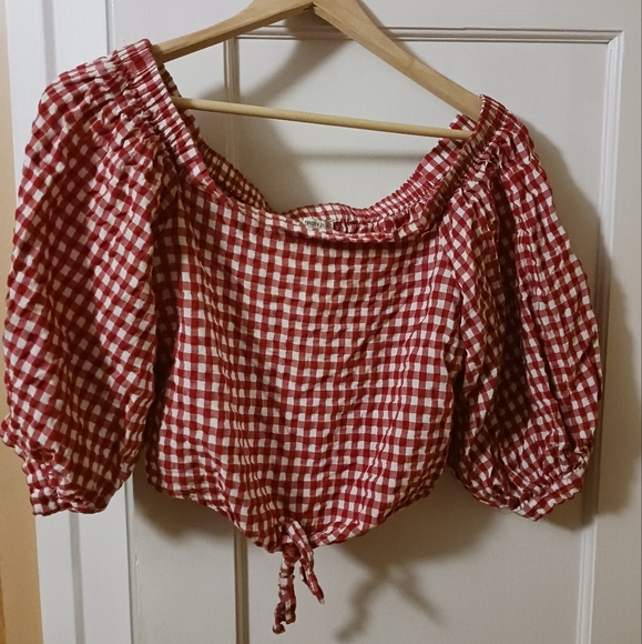 Forever 21 Long-sleeve Crop Top- Sz. Large - Picture 2 of 6